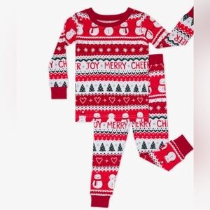 Little Sleepies Red and White Holiday Pajama Set